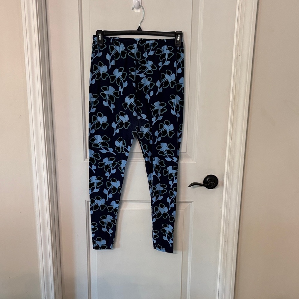 Stylish  Leggings with Blue Pattern